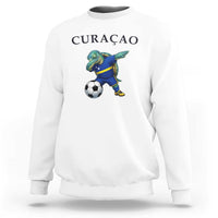 Funny Dabbing Sea Turtle Curaçao Soccer Fan Sweatshirt Caribbean Pride Graphic