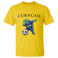 Funny Dabbing Sea Turtle Curaçao Soccer Fan T Shirt Caribbean Pride Graphic