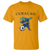 Funny Dabbing Sea Turtle Curaçao Soccer Fan T Shirt Caribbean Pride Graphic
