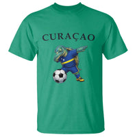 Funny Dabbing Sea Turtle Curaçao Soccer Fan T Shirt Caribbean Pride Graphic