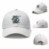 Funny Curaçao Iguana Soccer Fan Baseball Cap Caribbean Pride Football Graphic