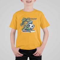 Funny Curaçao Iguana Soccer Fan T Shirt For Kid Caribbean Pride Football Graphic