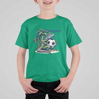 Funny Curaçao Iguana Soccer Fan T Shirt For Kid Caribbean Pride Football Graphic