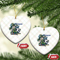 Funny Curaçao Iguana Soccer Fan Ceramic Ornament Caribbean Pride Football Graphic
