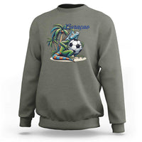 Funny Curaçao Iguana Soccer Fan Sweatshirt Caribbean Pride Football Graphic