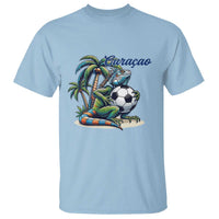 Funny Curaçao Iguana Soccer Fan T Shirt Caribbean Pride Football Graphic