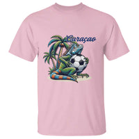 Funny Curaçao Iguana Soccer Fan T Shirt Caribbean Pride Football Graphic
