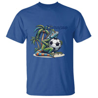 Funny Curaçao Iguana Soccer Fan T Shirt Caribbean Pride Football Graphic
