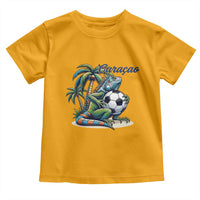 Funny Curaçao Iguana Soccer Fan Toddler T Shirt Caribbean Pride Football Graphic