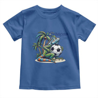Funny Curaçao Iguana Soccer Fan Toddler T Shirt Caribbean Pride Football Graphic