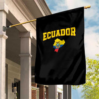 Proud Ecuadorian Map Garden Flag Ecuador Roots Heritage Pride