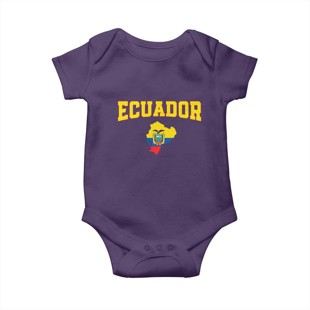 Proud Ecuadorian Map Baby Onesie Ecuador Roots Heritage Pride