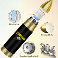 Proud Ecuadorian Map Bullet Tumbler Ecuador Roots Heritage Pride