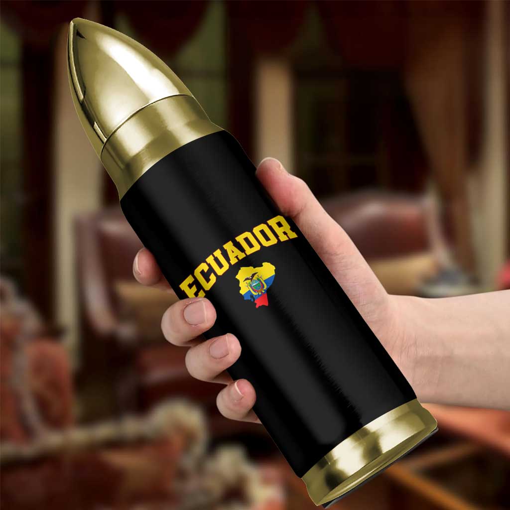 Proud Ecuadorian Map Bullet Tumbler Ecuador Roots Heritage Pride