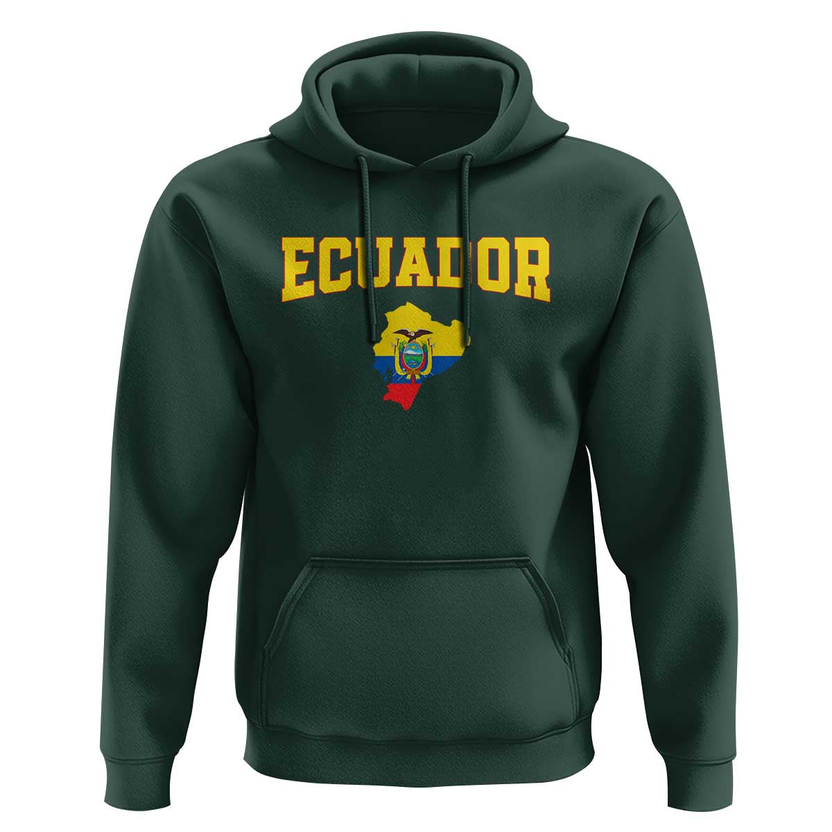 Proud Ecuadorian Map Hoodie Ecuador Roots Heritage Pride