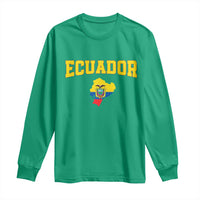 Proud Ecuadorian Map Long Sleeve Shirt Ecuador Roots Heritage Pride