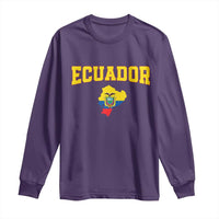 Proud Ecuadorian Map Long Sleeve Shirt Ecuador Roots Heritage Pride