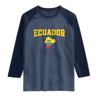 Proud Ecuadorian Map Raglan Shirt Ecuador Roots Heritage Pride