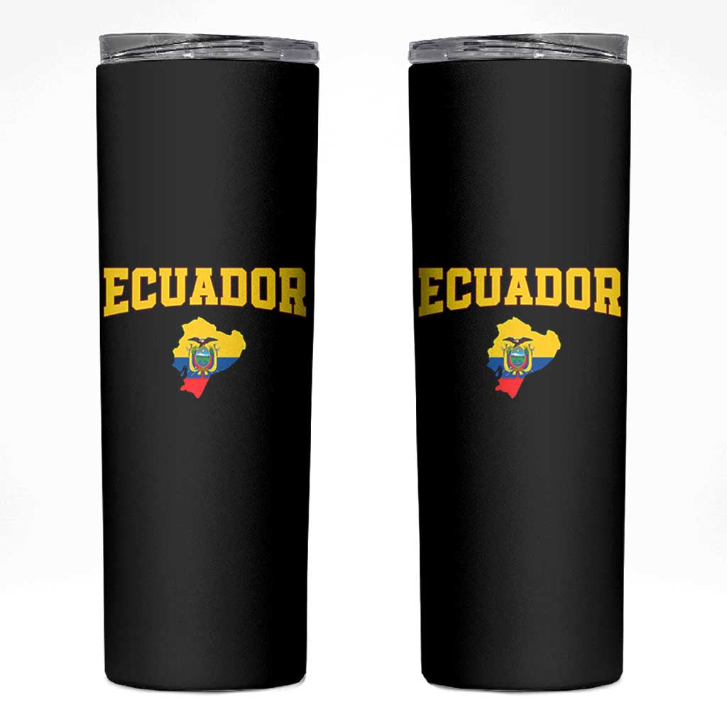 Proud Ecuadorian Map Skinny Tumbler Ecuador Roots Heritage Pride