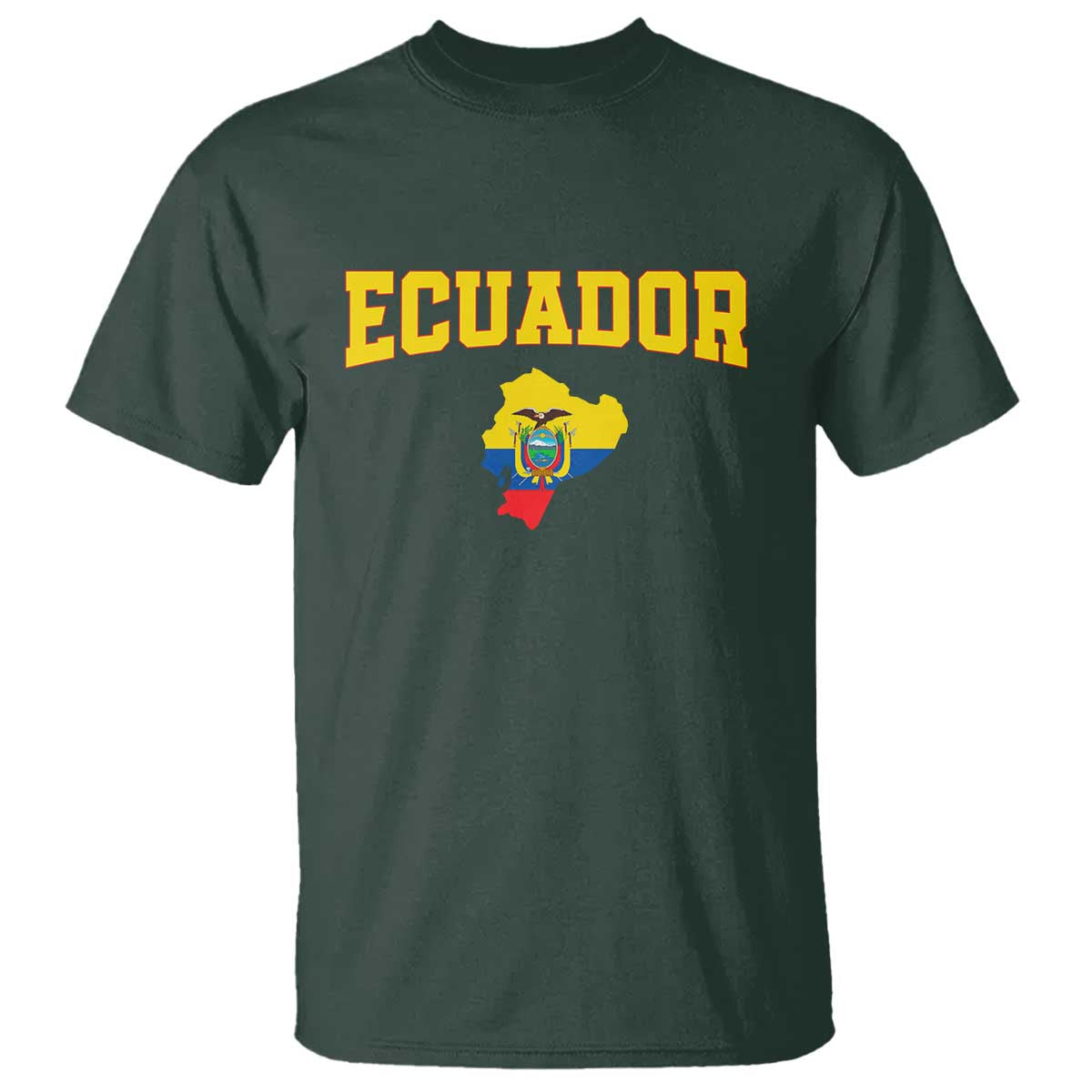 Proud Ecuadorian Map T Shirt Ecuador Roots Heritage Pride
