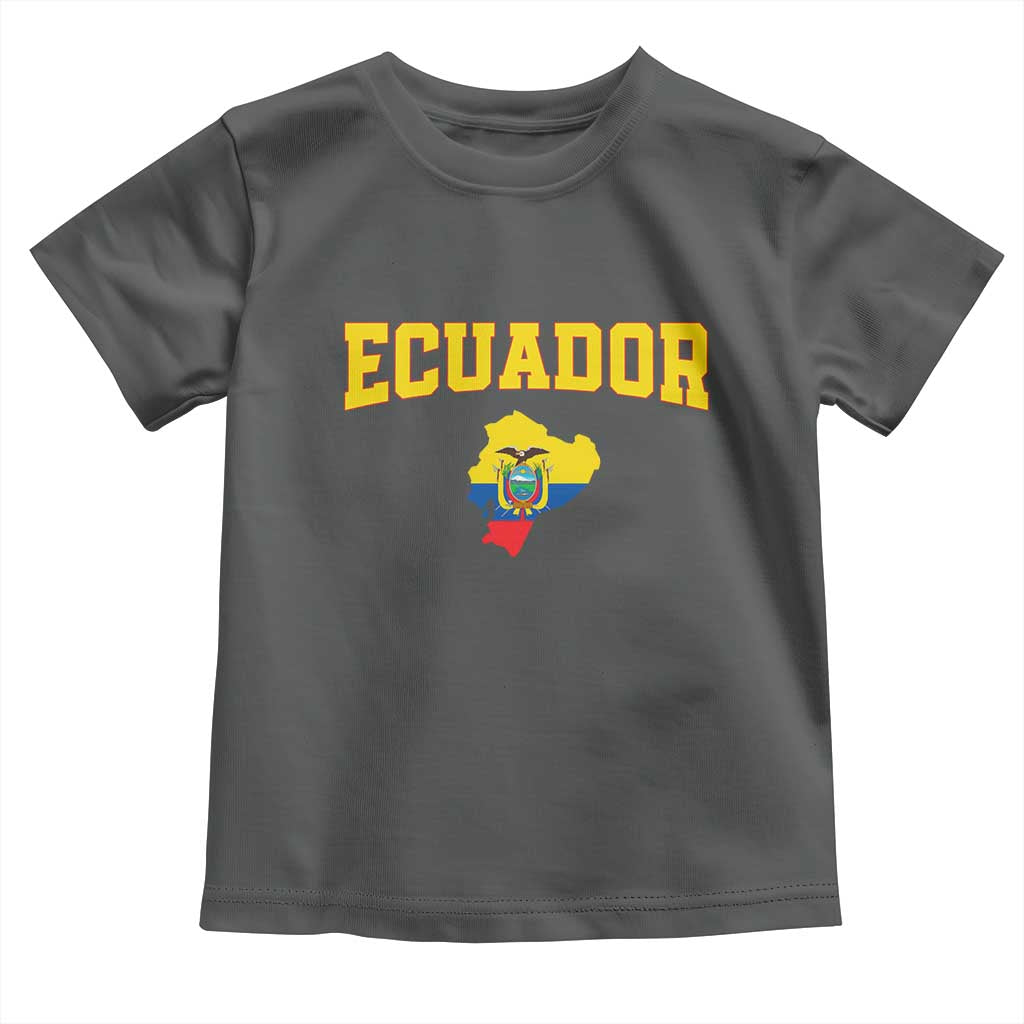 Proud Ecuadorian Map Toddler T Shirt Ecuador Roots Heritage Pride