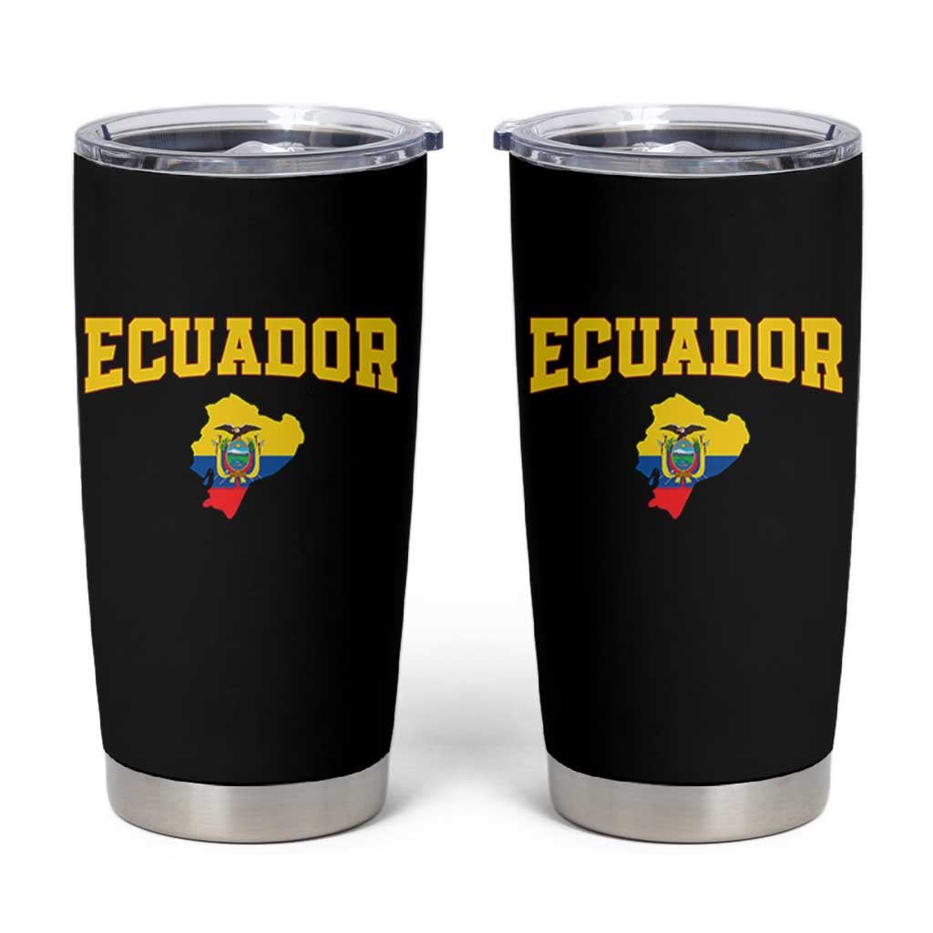 Proud Ecuadorian Map Tumbler Cup Ecuador Roots Heritage Pride