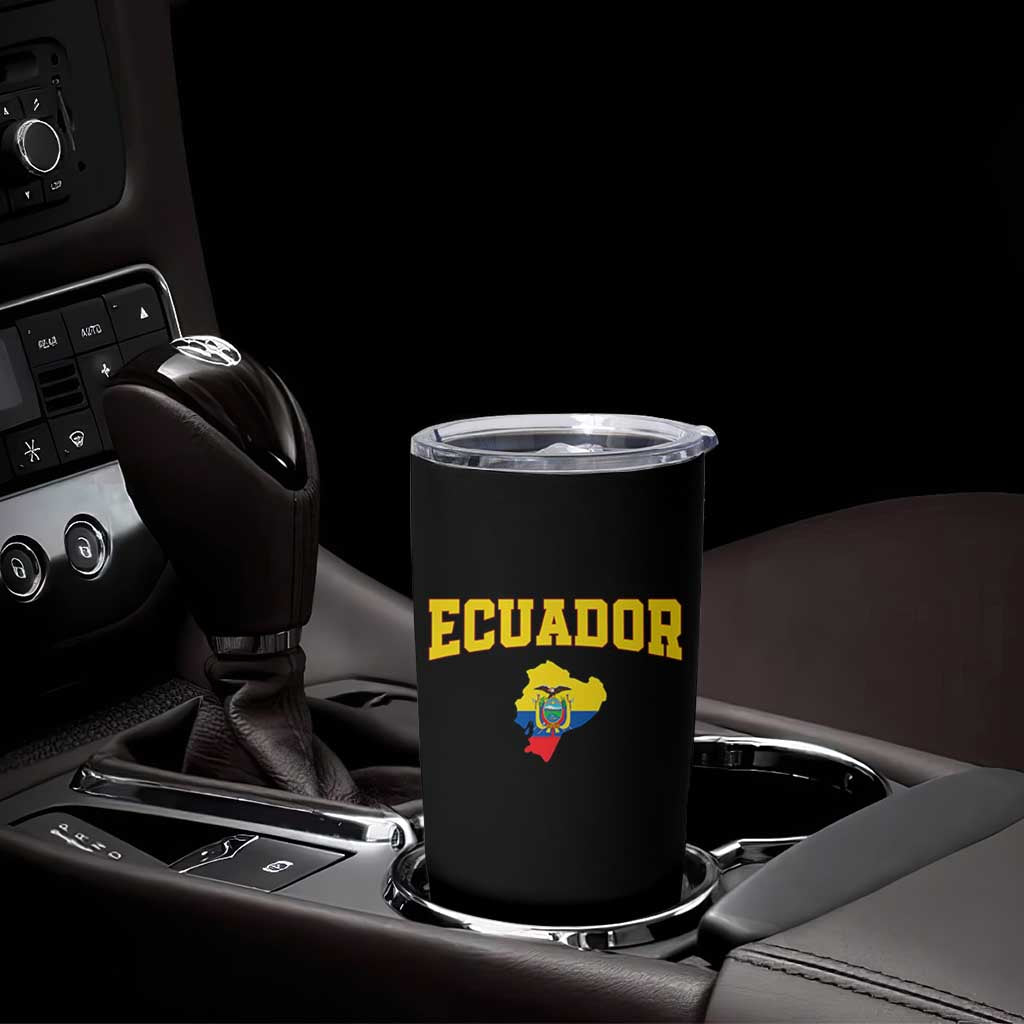 Proud Ecuadorian Map Tumbler Cup Ecuador Roots Heritage Pride
