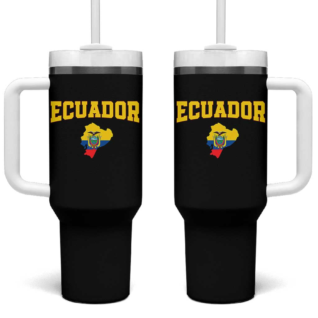 Proud Ecuadorian Map Tumbler With Handle Ecuador Roots Heritage Pride
