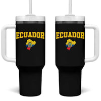 Proud Ecuadorian Map Tumbler With Handle Ecuador Roots Heritage Pride