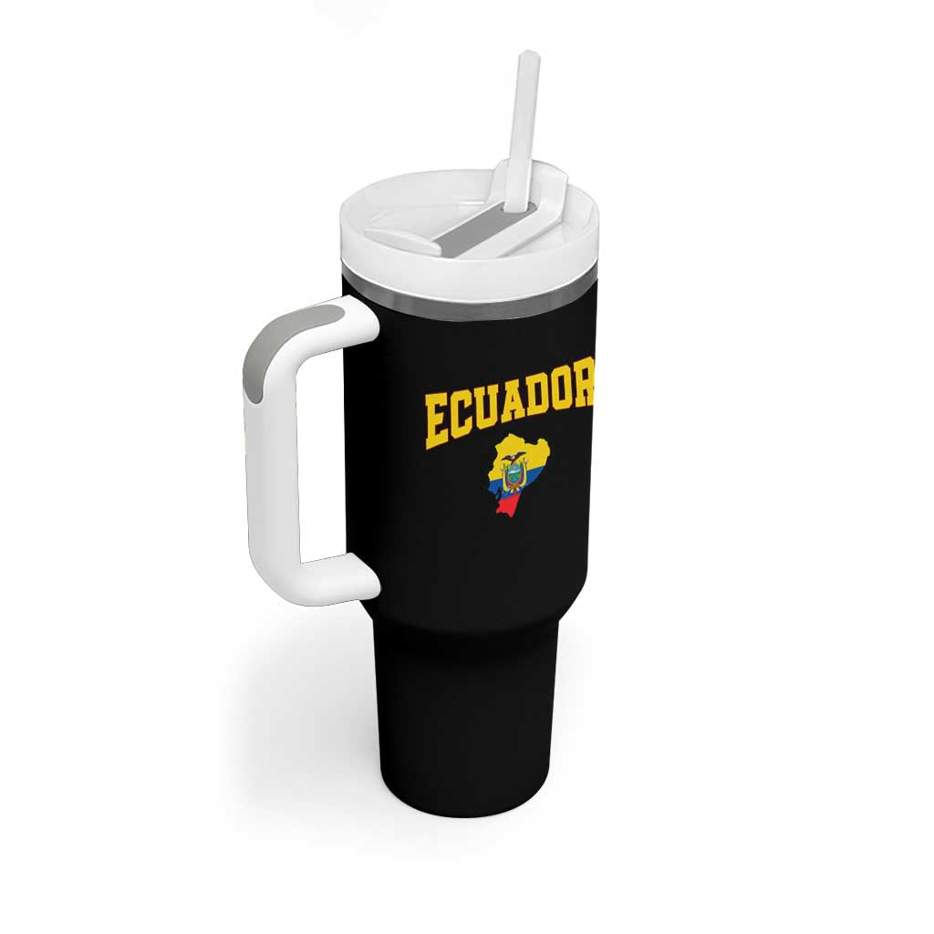 Proud Ecuadorian Map Tumbler With Handle Ecuador Roots Heritage Pride