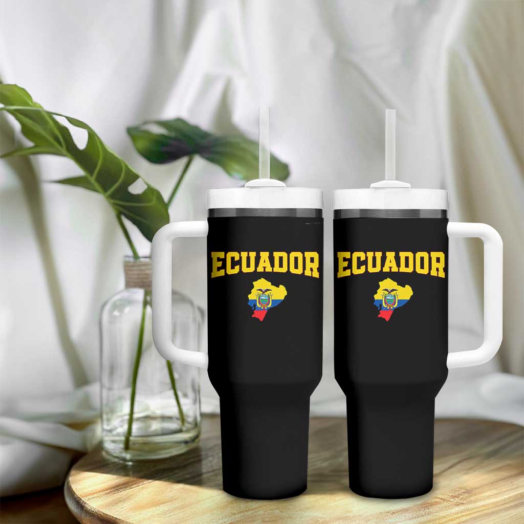 Proud Ecuadorian Map Tumbler With Handle Ecuador Roots Heritage Pride