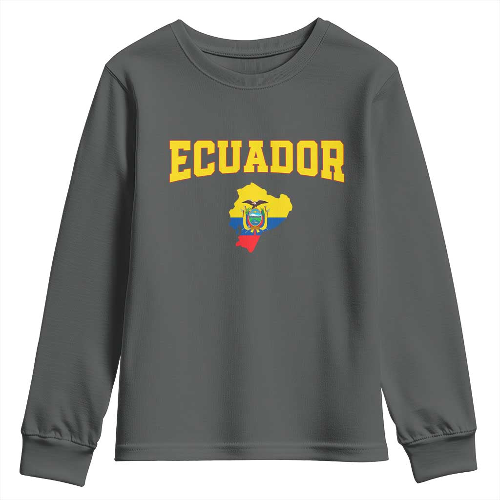 Proud Ecuadorian Map Youth Sweatshirt Ecuador Roots Heritage Pride