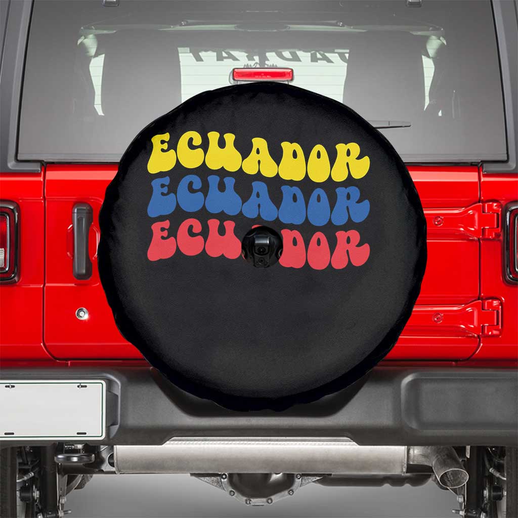 Retro Groovy Ecuador Spare Tire Cover Proud Ecuadorian Heritage