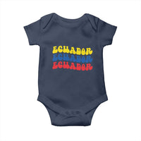 Retro Groovy Ecuador Baby Onesie Proud Ecuadorian Heritage