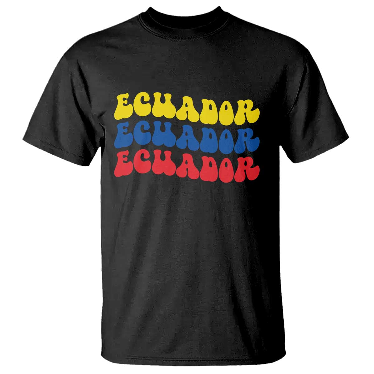 Retro Groovy Ecuador T Shirt Proud Ecuadorian Heritage
