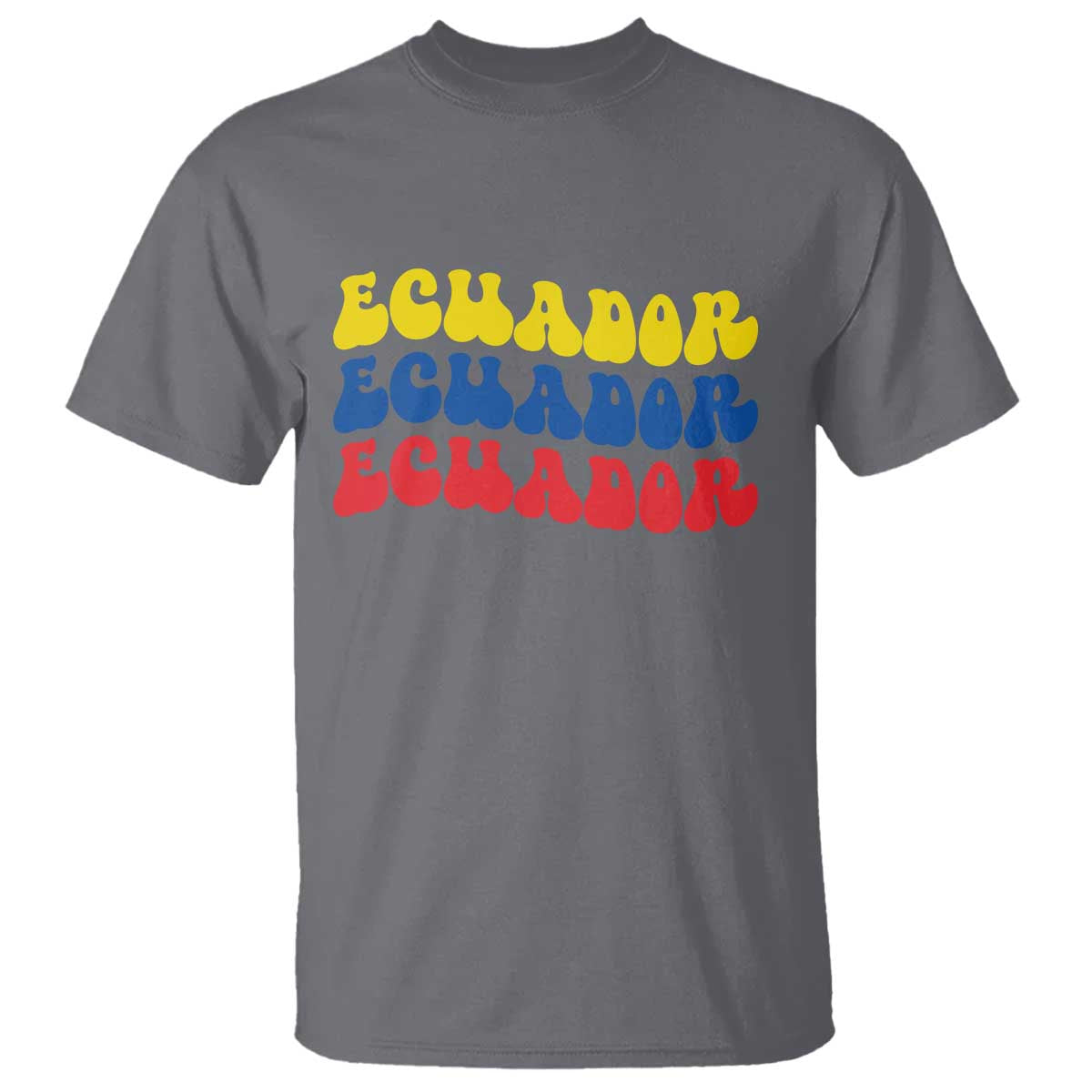 Retro Groovy Ecuador T Shirt Proud Ecuadorian Heritage