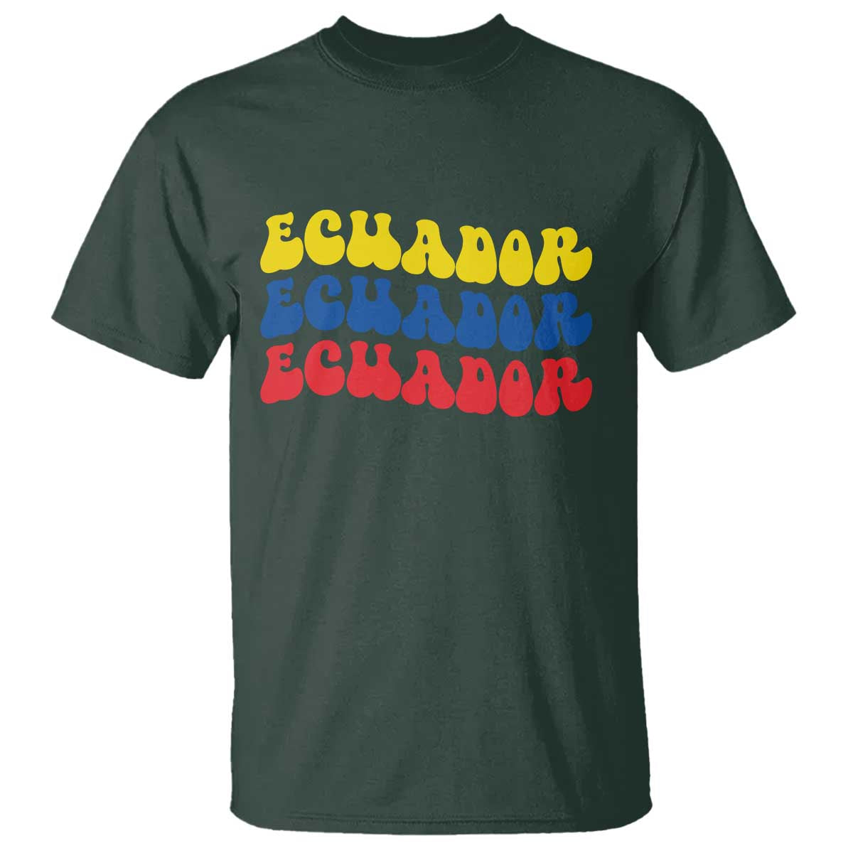 Retro Groovy Ecuador T Shirt Proud Ecuadorian Heritage