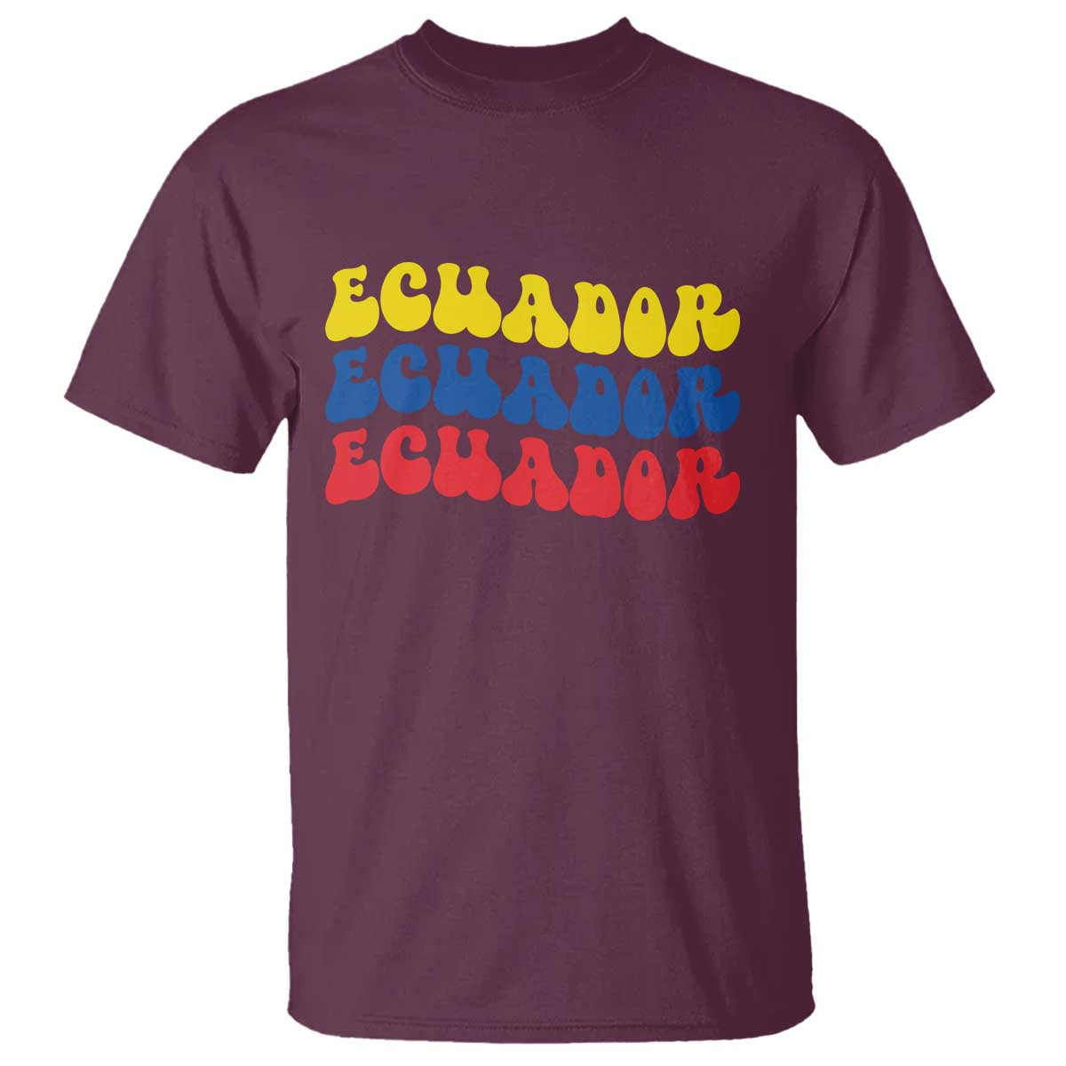 Retro Groovy Ecuador T Shirt Proud Ecuadorian Heritage
