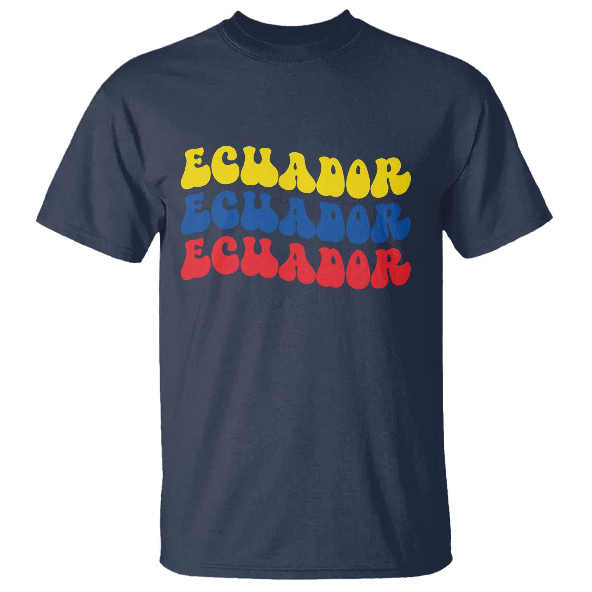 Retro Groovy Ecuador T Shirt Proud Ecuadorian Heritage