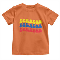 Retro Groovy Ecuador Toddler T Shirt Proud Ecuadorian Heritage
