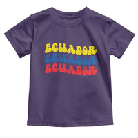 Retro Groovy Ecuador Toddler T Shirt Proud Ecuadorian Heritage