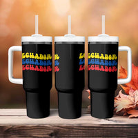 Retro Groovy Ecuador Tumbler With Handle Proud Ecuadorian Heritage