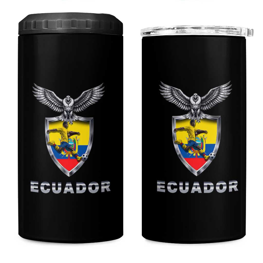 Ecuador Soccer Lover 4 in 1 Can Cooler Tumbler Proud Ecuadorian Game Day Gift