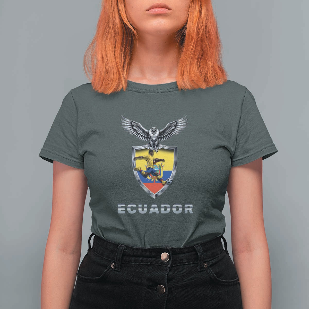 Ecuador Soccer Lover T Shirt For Women Proud Ecuadorian Game Day Gift