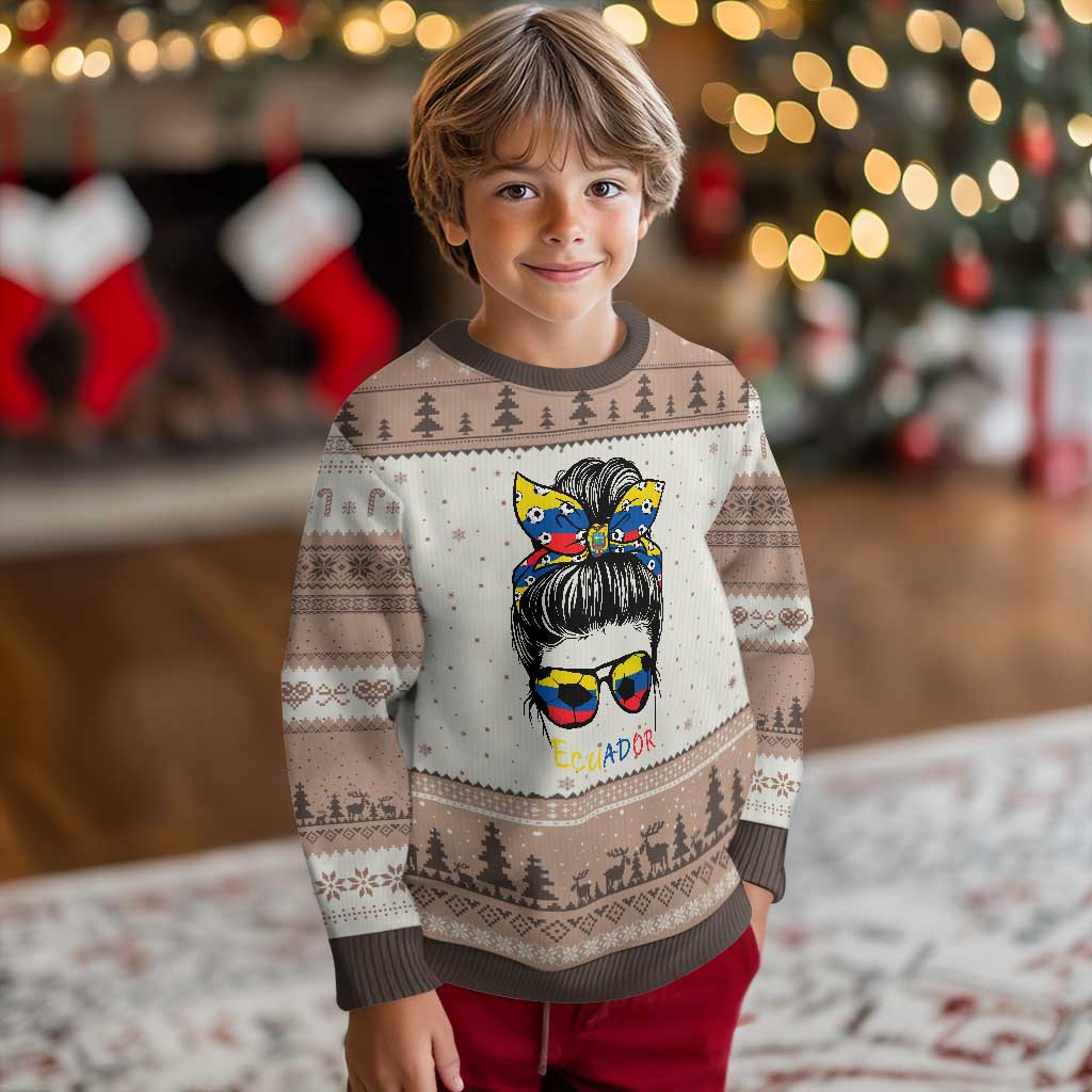 Ecuador Soccer Ugly Christmas Sweater Chica Ecuatoriana Pride Game Day Gift