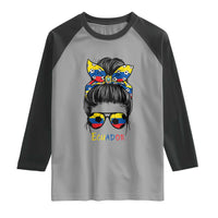 Ecuador Soccer Raglan Shirt Chica Ecuatoriana Pride Game Day Gift