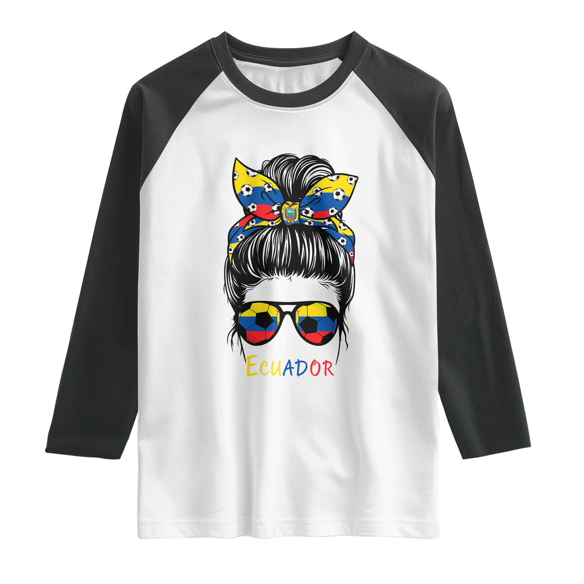 Ecuador Soccer Raglan Shirt Chica Ecuatoriana Pride Game Day Gift