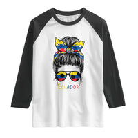 Ecuador Soccer Raglan Shirt Chica Ecuatoriana Pride Game Day Gift