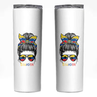 Ecuador Soccer Skinny Tumbler Chica Ecuatoriana Pride Game Day Gift