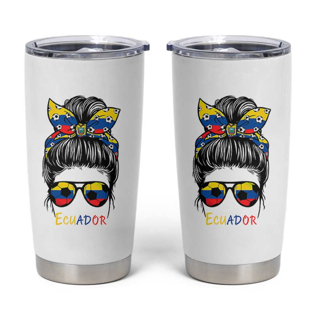 Ecuador Soccer Tumbler Cup Chica Ecuatoriana Pride Game Day Gift